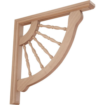 Crendon Wagon Wheel Wood Brackets, 1 1/2"W x 12"D x 12"H , Cherry