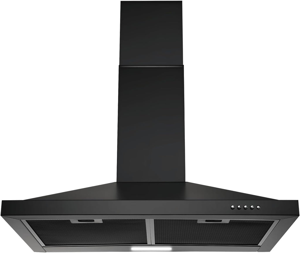 30 Inch Stainless Steel Wall Mount Range Hood LED Lights Convertible Ducted/Ductless