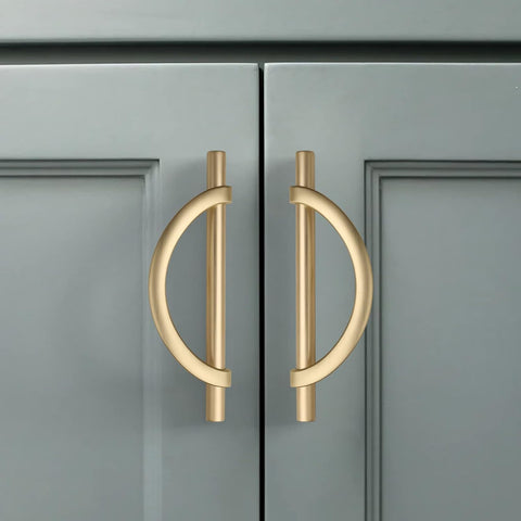 10 Pack Brushed Gold Cabinet Pulls 5 Inch(128MM) Hole Centers Kitchen Cabinet Handles Hardware Kitchen Handles for