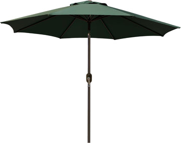 9' Outdoor Patio Umbrella, Outdoor Table Umbrella, Yard Umbrella, Market Umbrella with 8 Sturdy Ribs - Dark Green