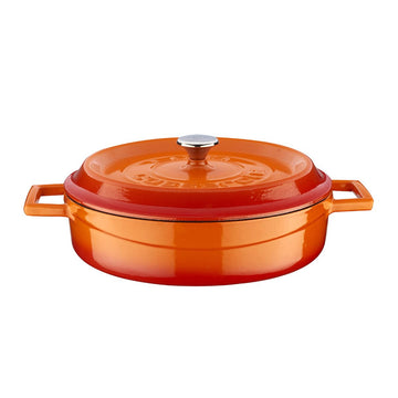 Signature Enameled Cast-Iron Multi-Purpose Braiser Oven - 2-1/2 Quart, Orange Spice