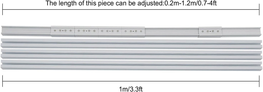 Electric Curtain Tracks, Smart Curtain Track Retractable Motorized Curtain Rail W/Remote Control, Compatible With