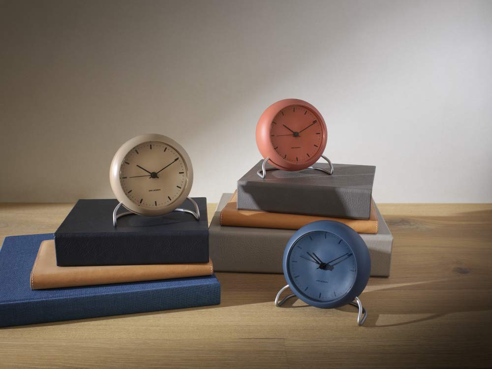 Jacobsen Table Clock Diameter 11 cm City Hall Danish Design Sensor Controlled Red