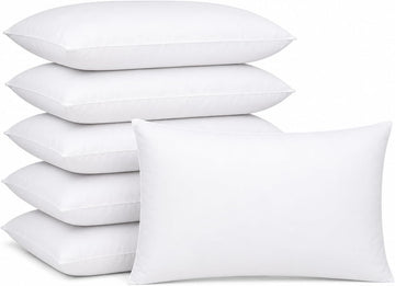 12 x 20 Inch Throw Pillow Inserts Rectangluar Lumbar Cushions with Polyester Fill for Decorative Pillow - Set of 6