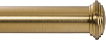 Window Curtain Rod Decorative End Cap Design, 1 Inch Rod, 28 to 48 Inch. Warm Gold