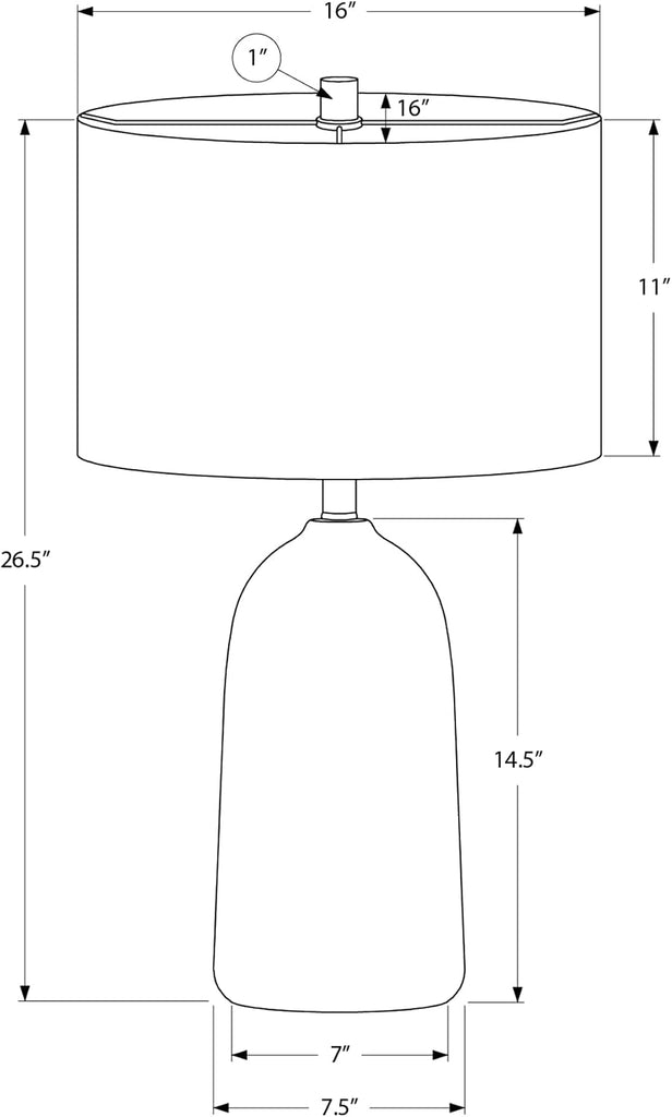 I 9905 Lighting, 27" H, Table Lamp, Beige Ceramic, Beige Shade, Contemporary, Modern