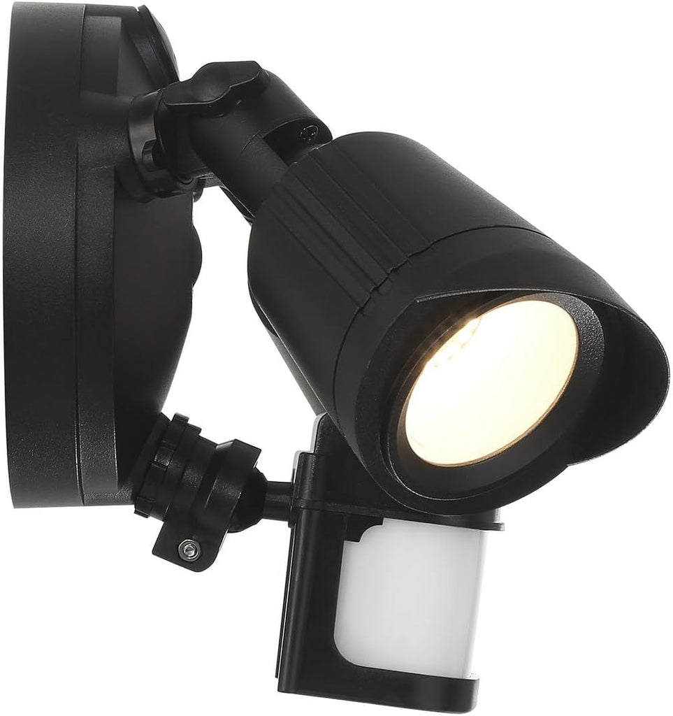 Lighting Assets 4-FLOOD-MS-A2-3000K-BK Outdoor Flood Light with Motion Sensor Covers 270°, Integrated LED 2-Light 44