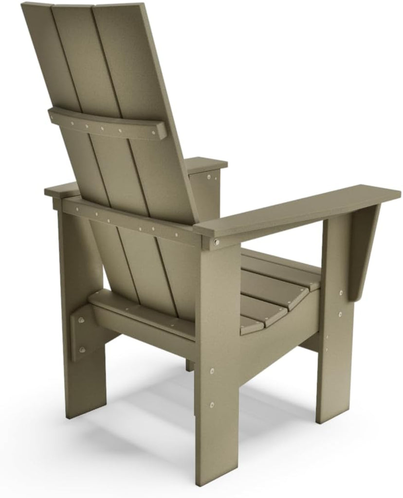 Alpine Adirondack with Raised & Upright Seat (Weathered Wood)