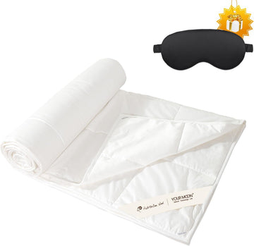 Summer Lightweight Wool Comforter - Breathable & Thin Duvet Insert for Hot Sleepers
