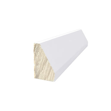 Baseboard Shoe Moulding, Modern Style, 5/8" x 1" x 94", Primed Fingerjoint Poplar, 9921