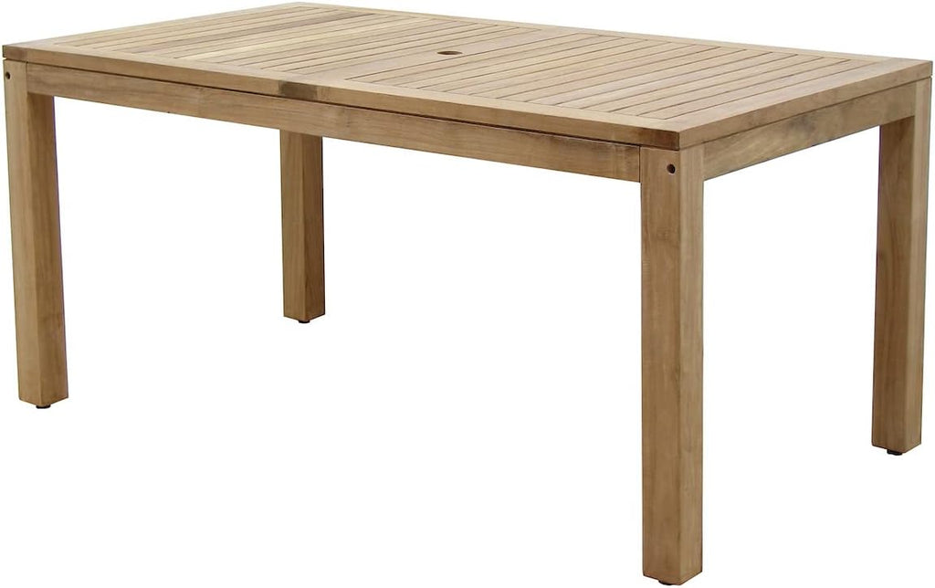 Pennsylvania 7-Piece Outdoor Rectangular Dining Table Set | Certified Teak | Ideal for Patio and Indoors