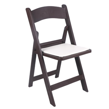 Resin Folding Chair Vinyl Padded Seat Indoor Outdoor Lightweight Set Event Party Picnic Kitchen Dining Church School