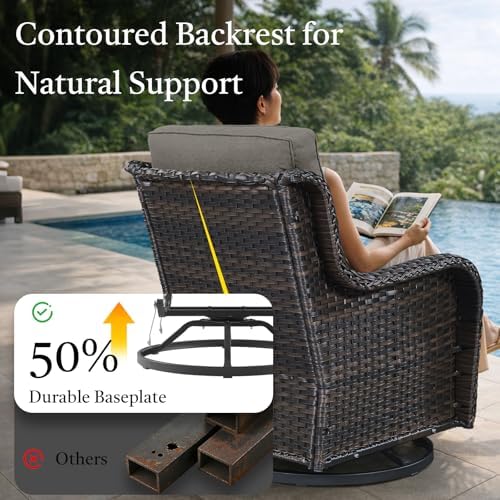 6-Piece Outdoor Patio Furniture Set - Conversation | All-Weather Resistant with Thick Cushions for Patio, Garden & Porch