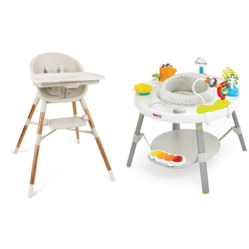 Baby High Chair 4-in-1 Convertible & Activity Center Play Table with Cruise & Bounce Features, 4mo+