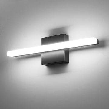 Black Bathroom Light Fixtures Over Mirror Lighting Gentle, 9W 16 Inch Modern LED Small Vanity Lamp Bar IP44 Slim
