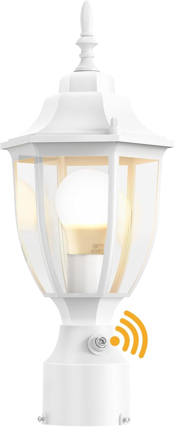 Dusk to Dawn Outdoor Post Lights, Waterproof Aluminum White Lamp Post Light Fixture