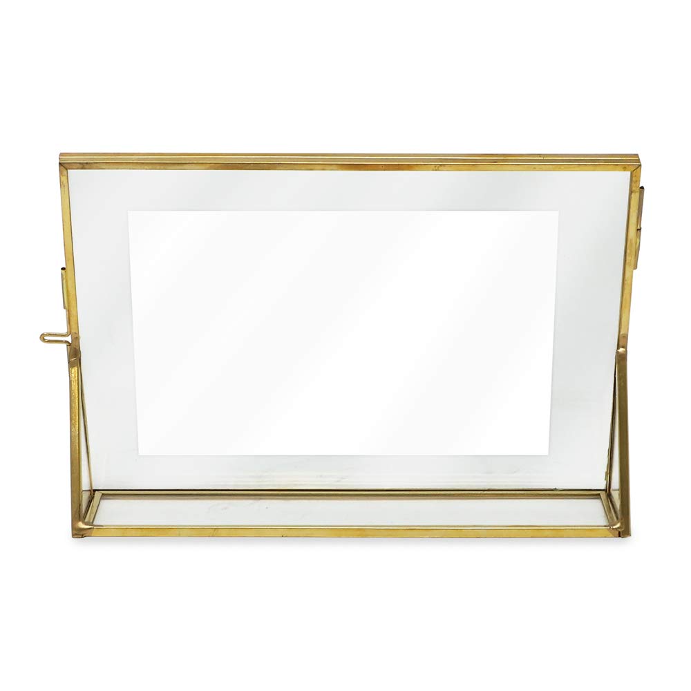 Jacobs 5x7 Gold Horizontal Floating Photo Frame ClaspLock