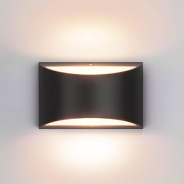 Black Modern LED Wall Sconce Indoor Wall Lights 1 Pack Hardwired Up and Down Wall Mount Light Bedroom Hallway