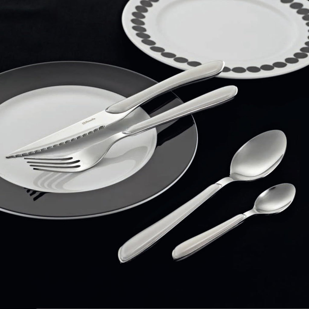 Cutlery Set, Stainless Steel, White
