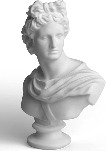 Apollo Bust Greek and Mythology God of Sunlight 6 inch Resin Head Bust Sculpture Figurine Home Decor