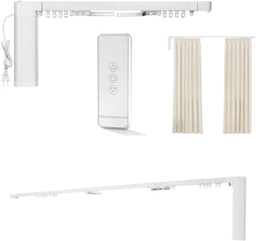 Electric Curtain Tracks, Automatic Curtains Opener Curtains Rod with Smart/Manual/Remote Control, Retractable
