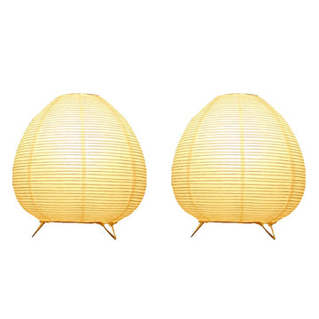 Inspired Noguchi Style Rice Paper Table Lamp 8-inch Tall