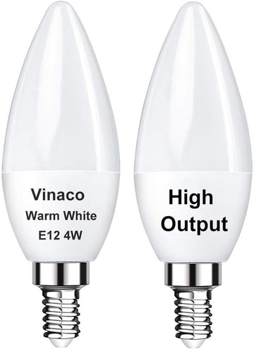 E12 LED Candelabra Bulb 4W 3000K Warm White for Ceiling Fan Light