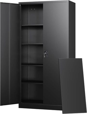 Metal Garage Storage Cabinets with Lock Door and Adjustable Shelves, Steel Tool Cabinets ,Warehouse Organisieren