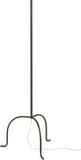 66" Black Wrought Iron Heritage Metal Slim Tripod Standing Floor Lamp for Modern, Industrial, Minimalist Living Room