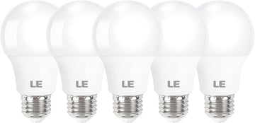 LED Light Bulbs 60 Watt Equivalent, 9W 800 Lumens Non-Dimmable, Daylight White 5000K, A19 E26 Standard Medium Base (5 Count)