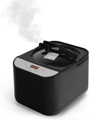 Larger Sauna Steamer 4L, 1500W Steam Generator,Steamer Pot with Remote Control, Steam Cup, Timer, 16 Levels