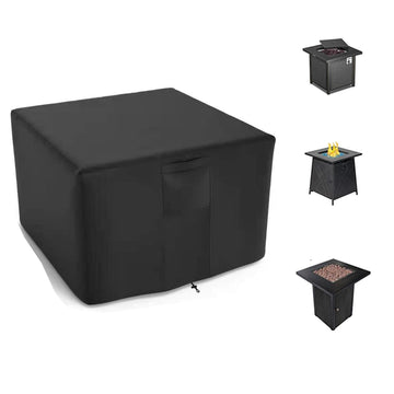 Pit Cover Square for Fire Pit 28-32 Inch, Waterproof Outdoor Square Fire Pit Cover, Full Coverage Patio Firepit Covers