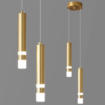 Modern Pendant Light Kitchen Fixture Dimmable LED Gold Mini Pendant Lighting fo Kitchen Island Bedroom Bedside Table
