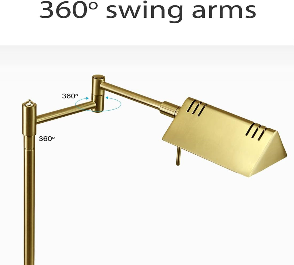 LED Pharmacy Table Lamp, Full Range Dimming, 12W LED, 360 Degree Swing Arms, Desk, Reading, Craft, Work Lamp