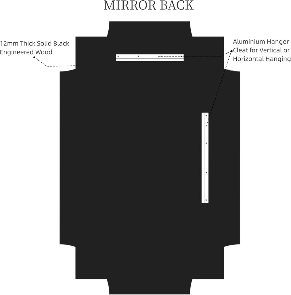 32"x48" Large Gold Mirror for Wall, Modern Decorative Mirror Rectangle Wall Vanity Mirror Bevelled Full Length Living