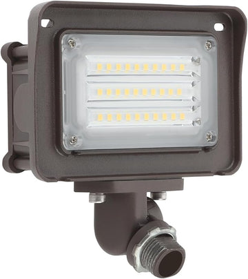 30W LED Flood Light Outdoor, Dusk-to-Dawn Photocell 180° Adjustable Knuckle, 3900LM 5000K Replaces 100W HPS/MH, IP65