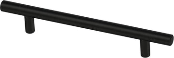 (10-Pack) - Matte Black Cabinet Handles, 5-1/16 Inch Hole Center, Modern Pulls for Drawers, Kitchen Cabinet Door