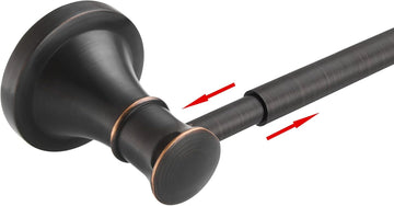 Towel Racks Wall Mounted Bath Towel Bar Oil Rubbed Bronze | Adjustable 16-26 In, Wall Mounted Towel Holder, Stainless