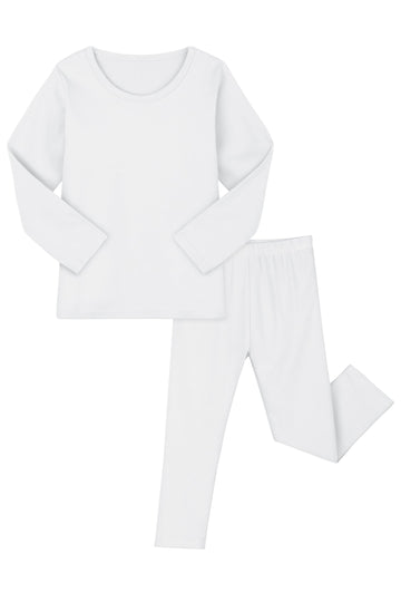 Baby Toddler Boys Girls Cotton Long Sleeve Shirt and Legging Set Kids Ribbed Basic Pant Piece for Daily Life