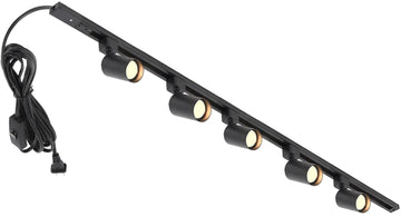 Plug in Track Lighting with Power Cord, 5-Light LED Track Lighting Kit with 39in Rail, Modern Kitchen GU10 Track