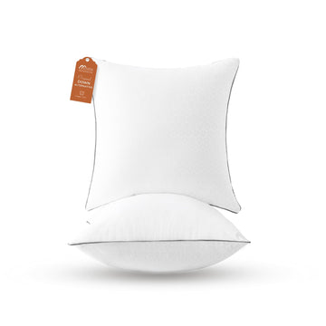 Euro Pillow Insert 26x26, European Pillows Set of 2 for Bed, Couch, and Sofa - Oeko-Tex Certified Down Alternative