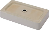 Mocoloo Rectangle Vessel Sink Above Counter 24"X16" Bathroom Sink Countertop White Porcelain Ceramic Lavatory Vanity