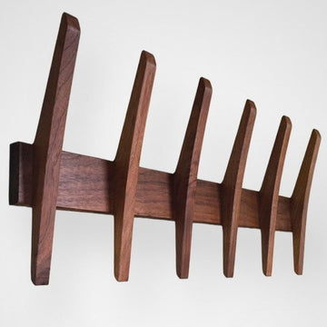 Solid Wood Wall Mounted Rack, Mid Century Modern Coat Rack , Coat Rack, 40 "W x 12 "H x 4 "D, Wall Mounted Rail