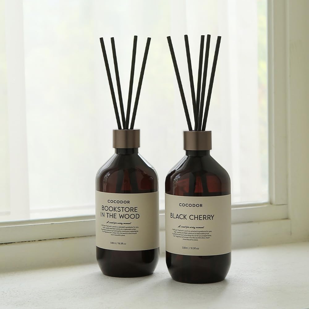 Premium Reed Diffuser/Cashmere Vanilla /16.9oz /1 Pack/Large Capacity Fragrance Scent Oil Stick Diffuser Set Bathroom