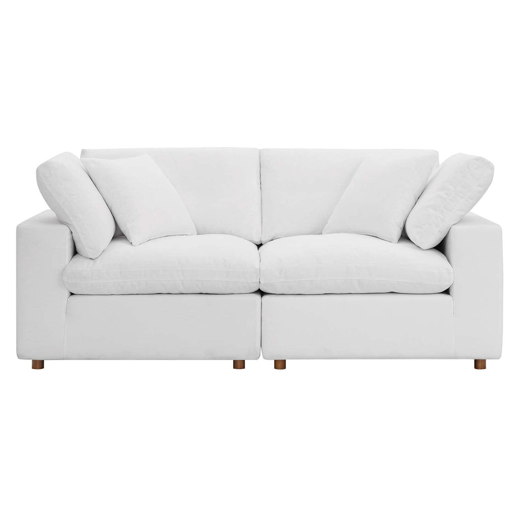 Commix Down-Filled Overstuffed Upholstered Loveseat