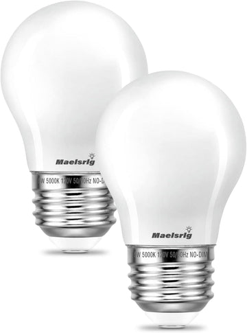 LED Appliance Bulb, 40W Equivalent, Range Hood Light Bulbs, Daylight White 5000K, 5W 500 Lumens, Non-Dimmable, E26 (Pack Of 2)