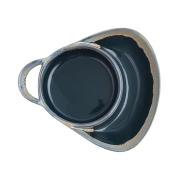 Chip and dip plate,muticolor,Divided plate with Handle,Ceramic,Breakfast bowl,Oval,for salad,soup and sandwich plate