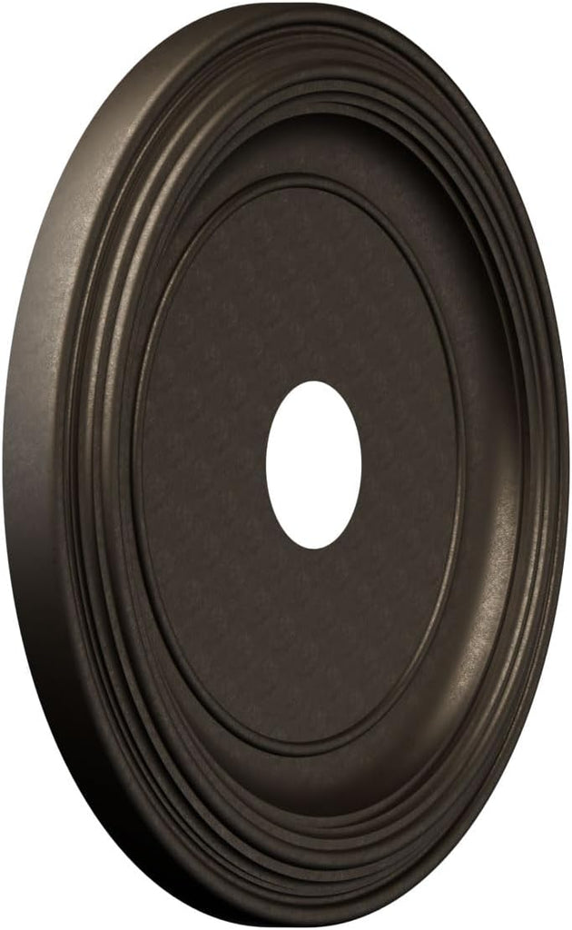 19"OD x 3 1/2"ID x 1 1/2"P Traditional Thermoformed PVC Ceiling Medallion (Fits Canopies up to 11 1/2"), Metallic