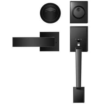 Front Door Handle and Deadbolt Set, Exterior Front Door Lock Set