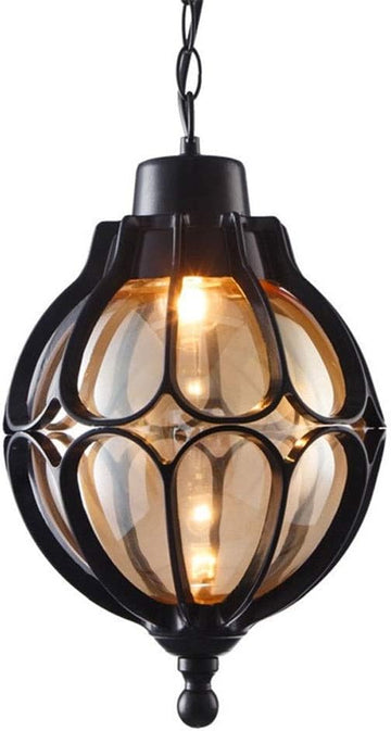 Ceiling Pendant Light , V-intage Aluminium Outdoor Glass Globe Rainproof Exterior Hanging Lamps Mediterranean Ball